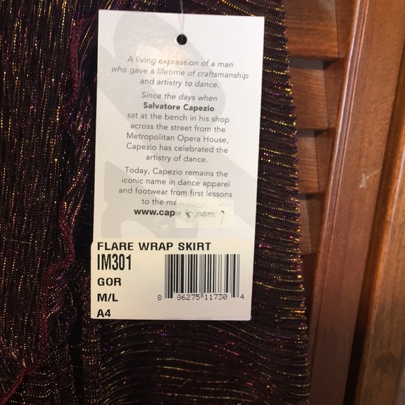 Capezio Wrap Skirt Flare M-L New - Picture 3 of 3